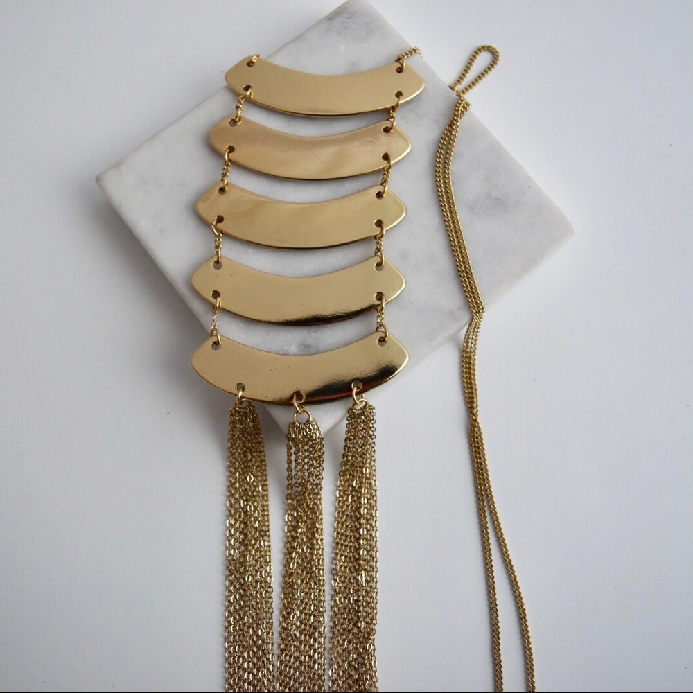 Long Chain Tassel Necklace